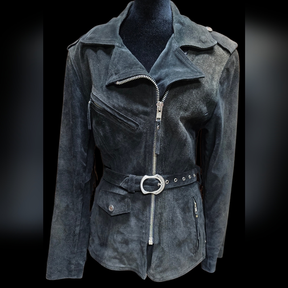 SALE Harley Davidson Women's 1980 Black Leather Fringed Jacket XS